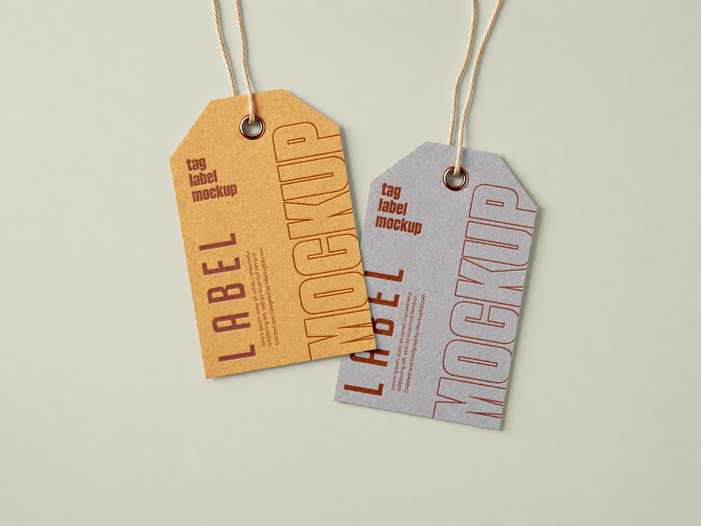 Free Kraft Label Tag Mockup Free Kraft Label Tag Mockup