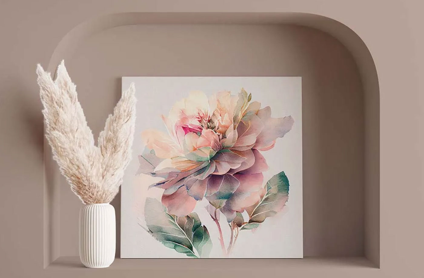 Free Minimalist Interior Canvas Mockup