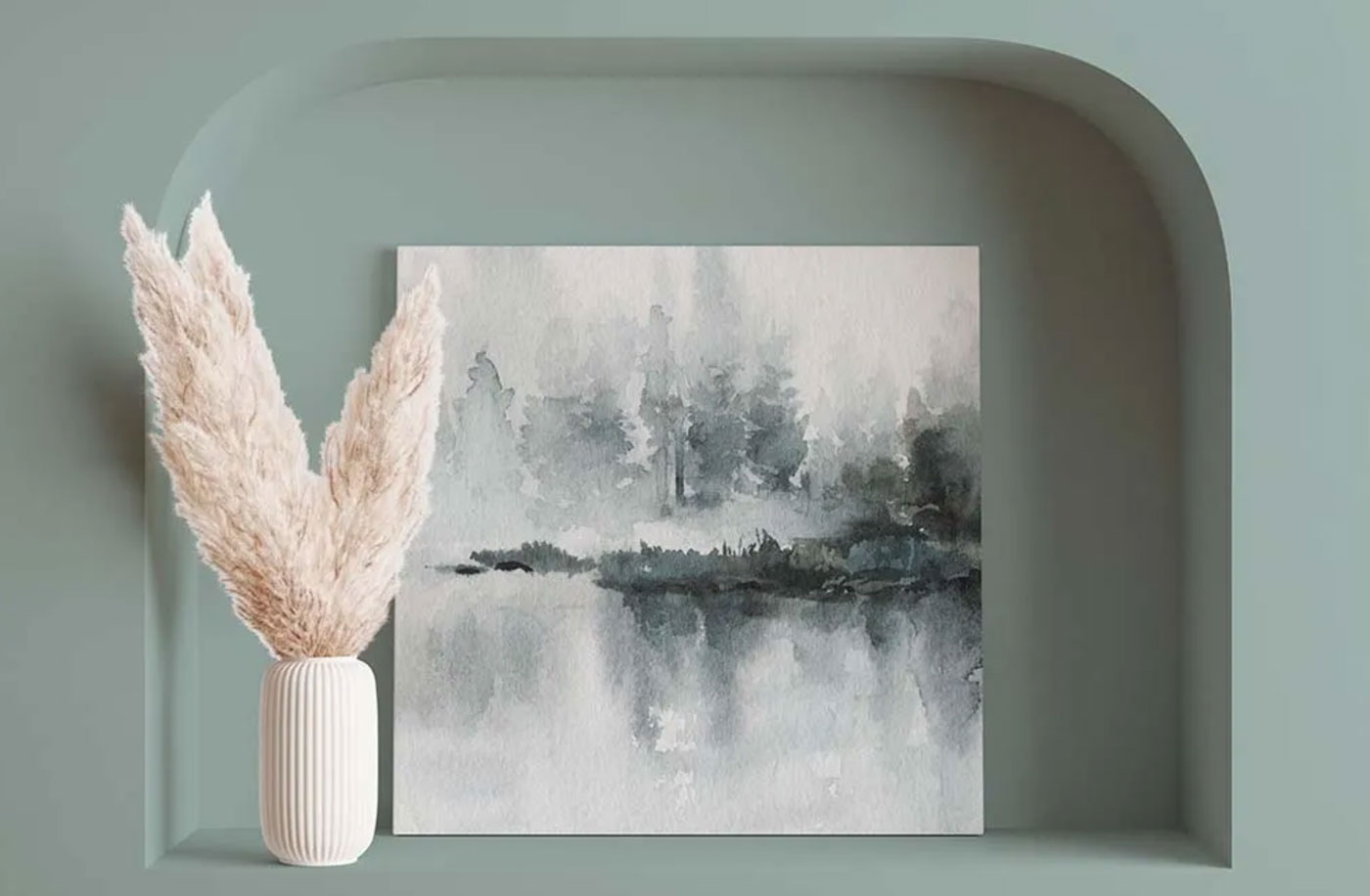 Free Minimalist Interior Canvas Mockup Free Minimalist Interior Canvas Mockup