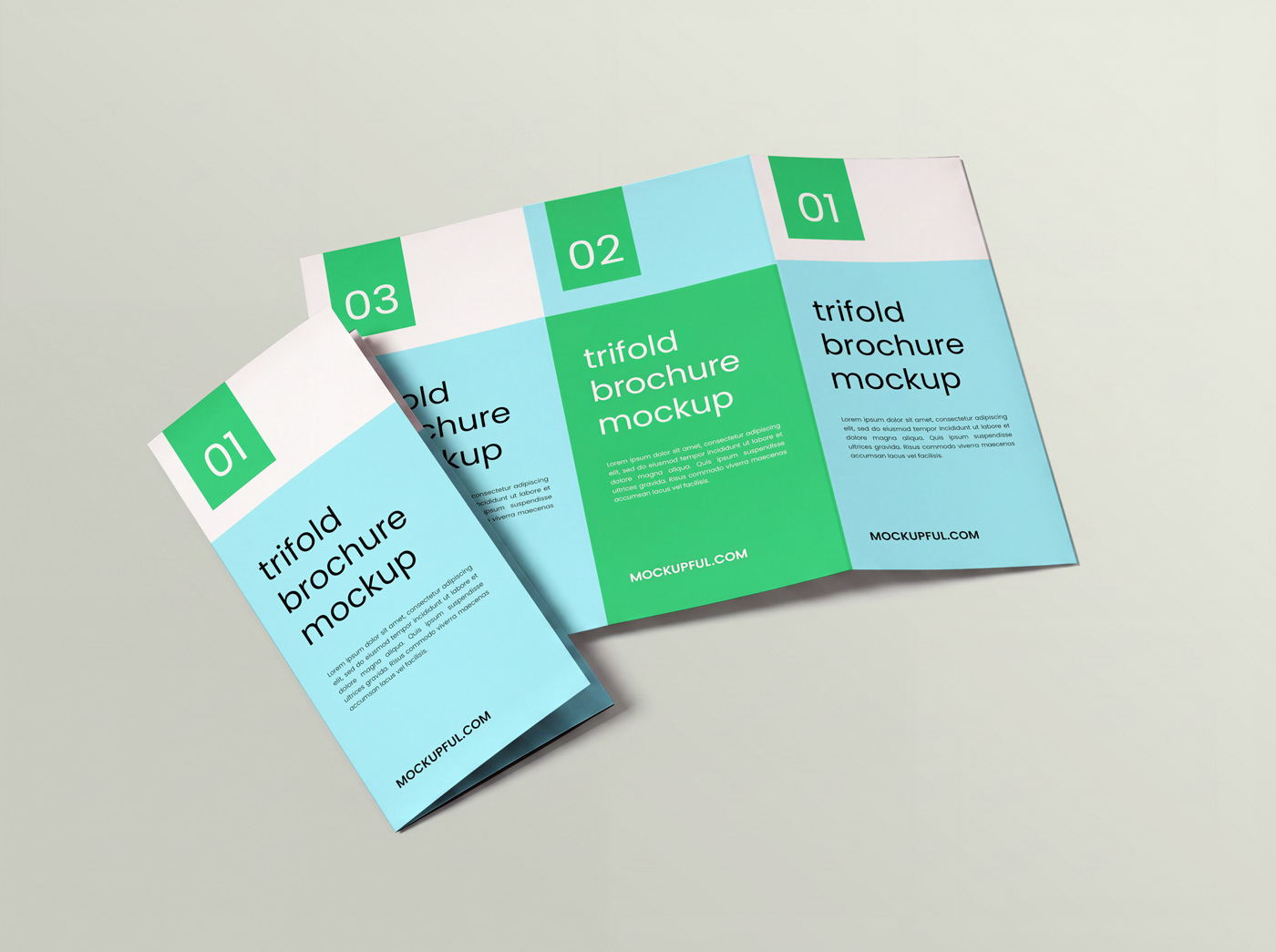 Free A4 Trifold Brochure Mockup