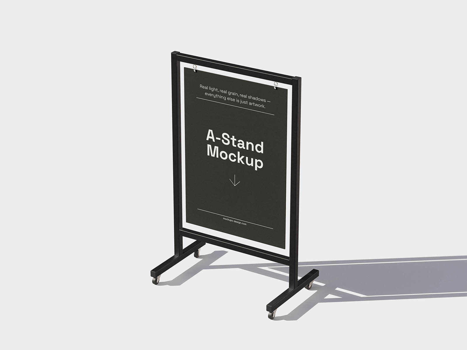 Free Rolling A-Stand Mockup