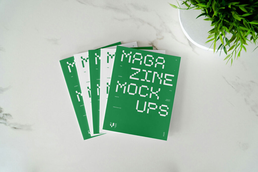 Free Marble Magazine Cover Mockup