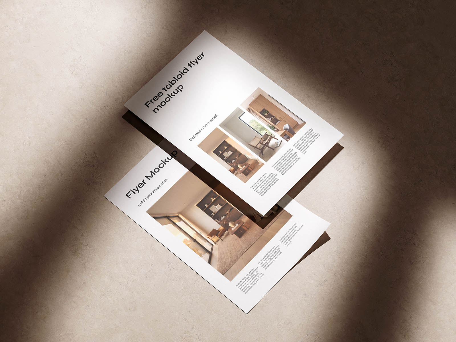 Free Sunlit Tabloid Flyer Mockup Free Sunlit Tabloid Flyer Mockup