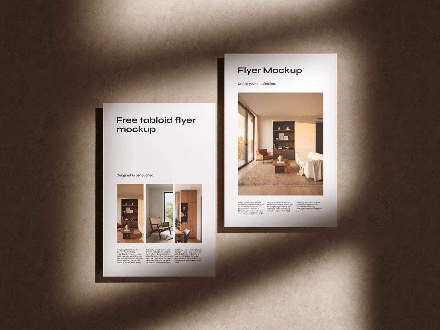 Free Sunlit Tabloid Flyer Mockup