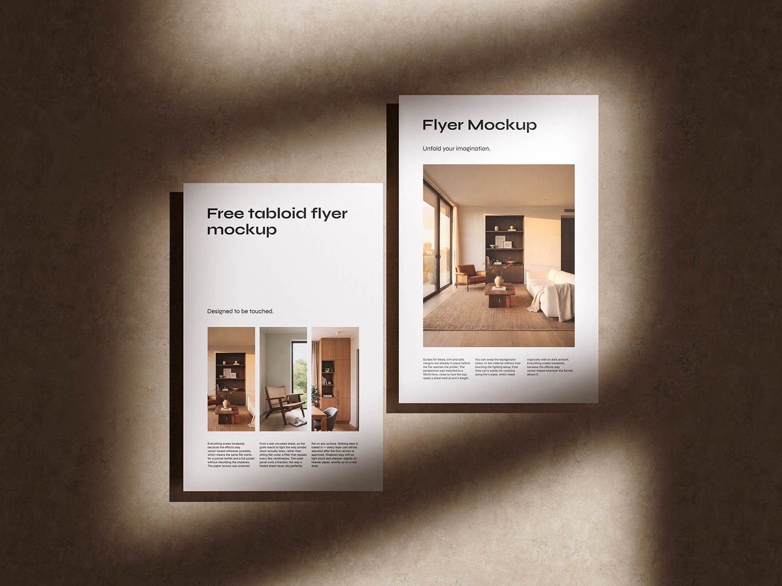Free Sunlit Tabloid Flyer Mockup