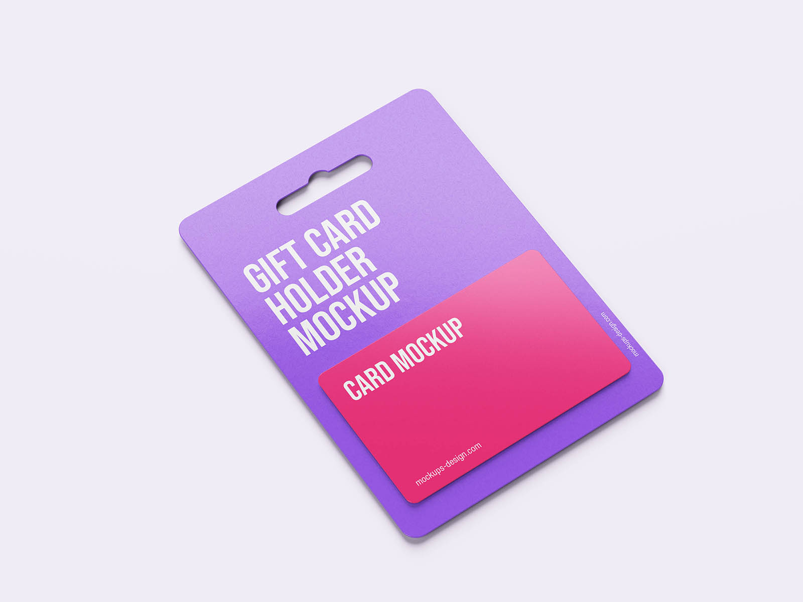 Free Hanging Gift Card Holder Mockup