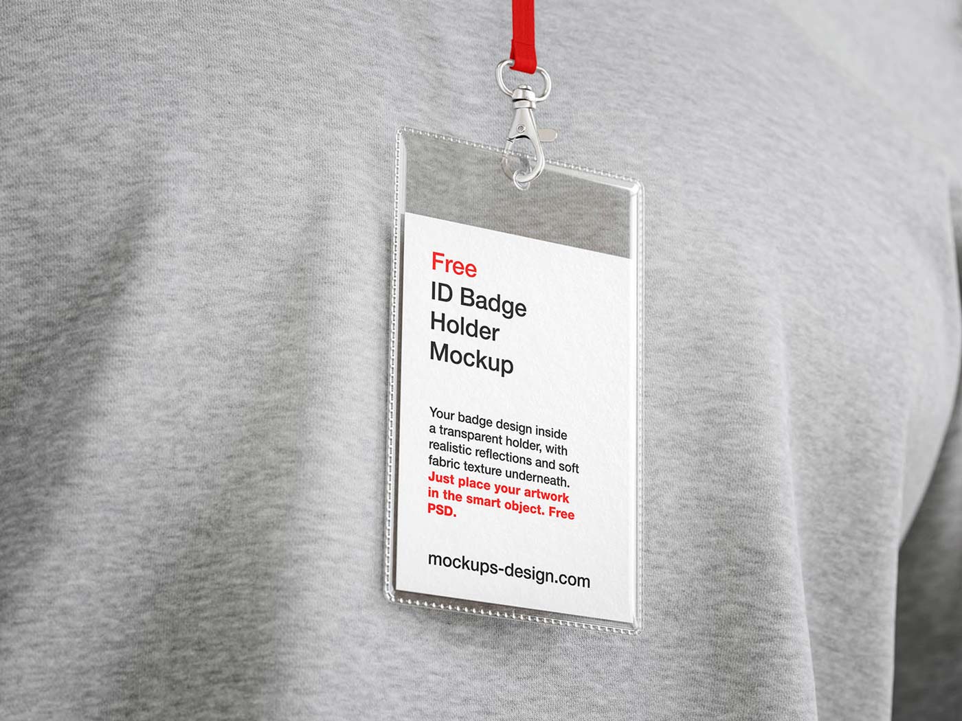 Free ID Badge Holder Mockup Free ID Badge Holder Mockup