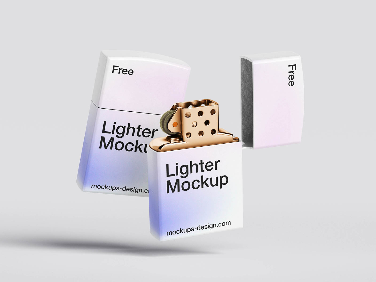 Free Metal Lighter Mockup Free Metal Lighter Mockup