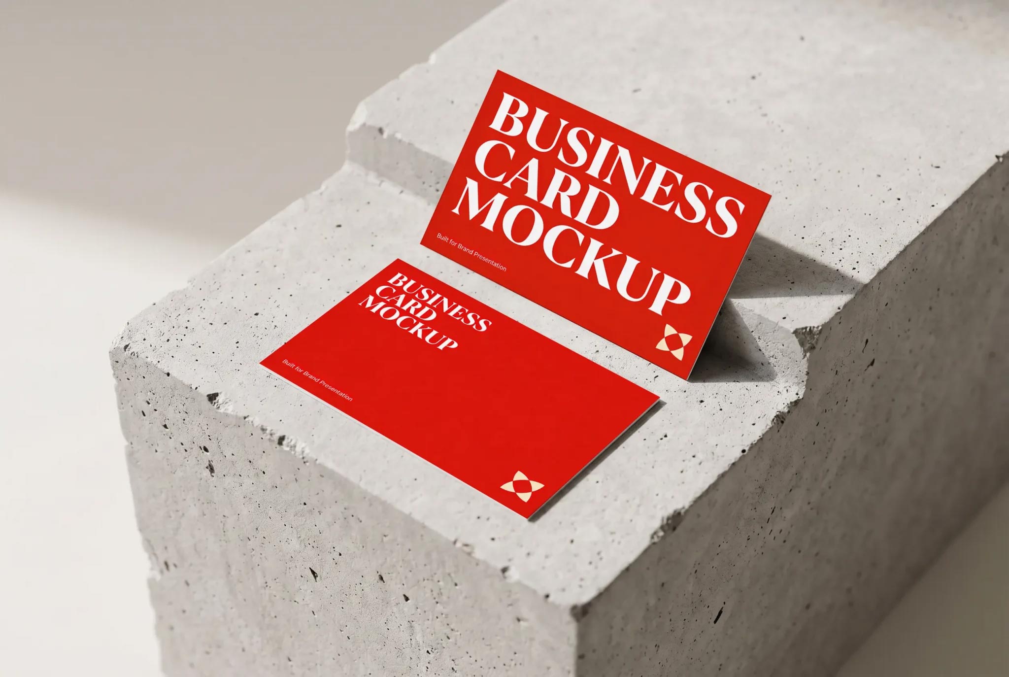 Free Minimalist Dual Business Card Mockup