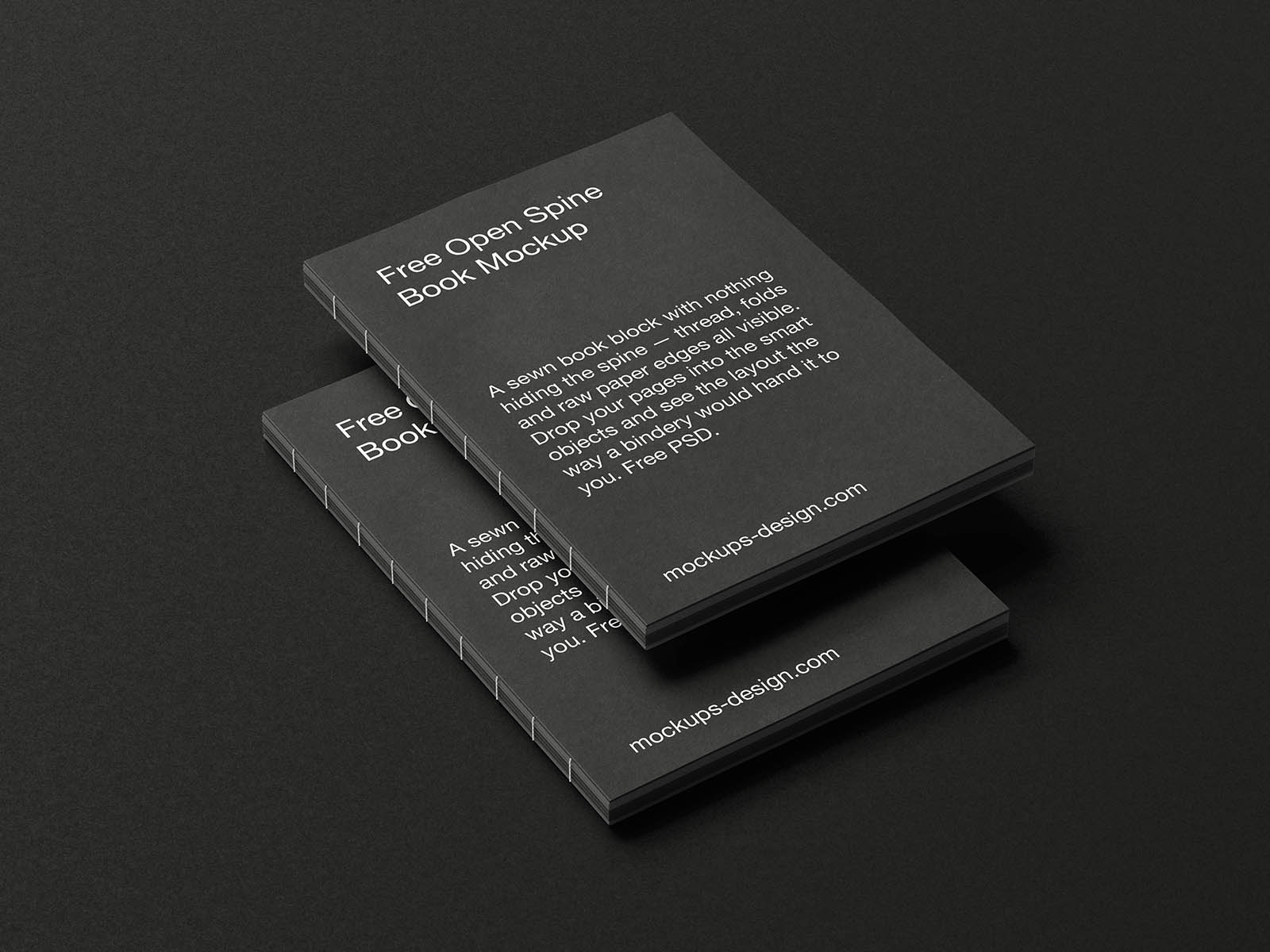 Free Open Spine Book Mockup