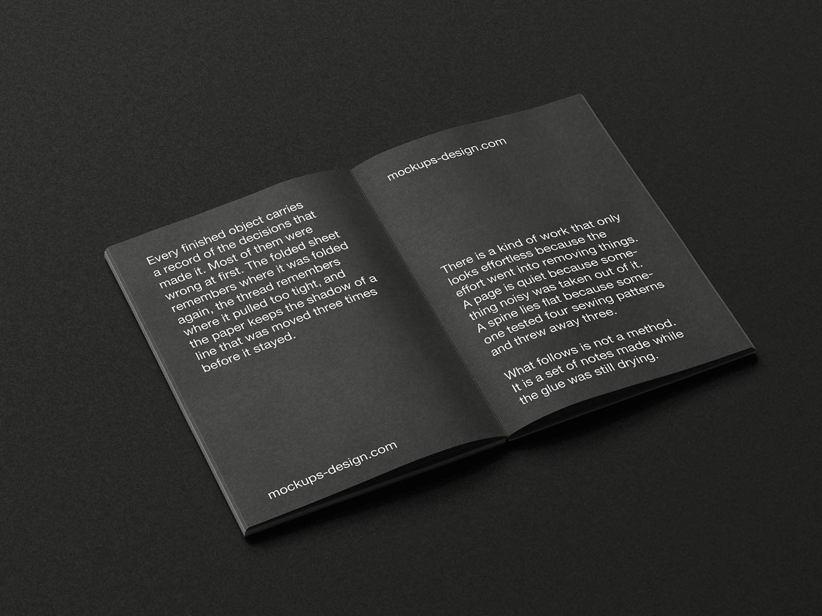 Free Open Spine Book Mockup