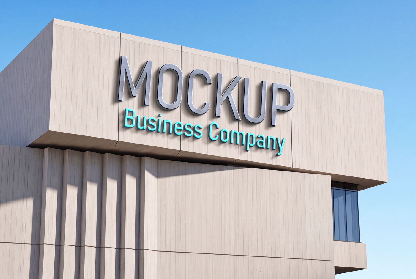 Free Concrete Building Logo Mockup Free Concrete Building Logo Mockup