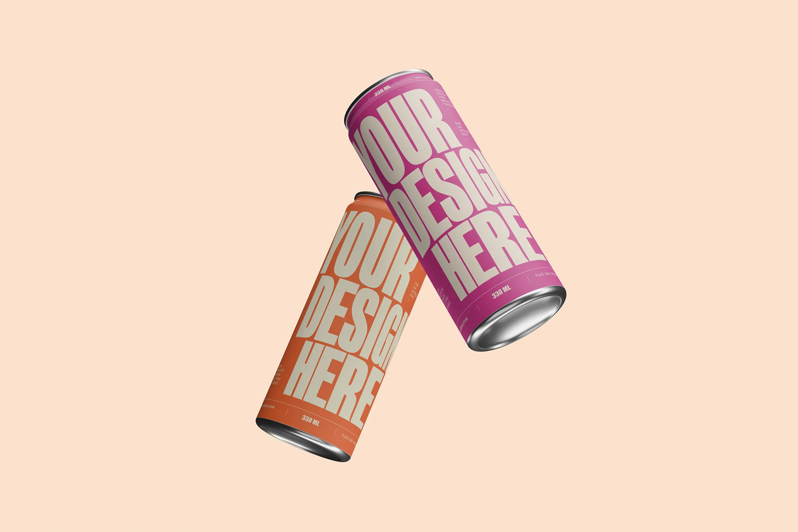 Free Crossed Can Mockup