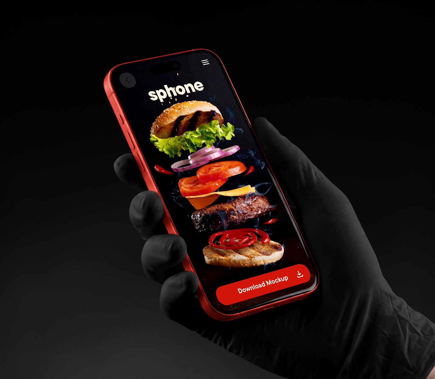 Free Hand Holding Smartphone Mockup