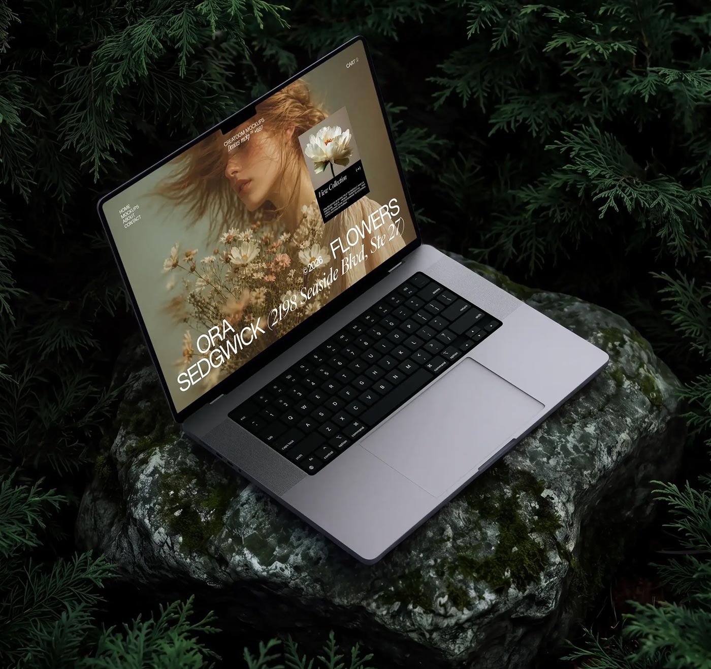 Free Open Macbook Pro Mockup