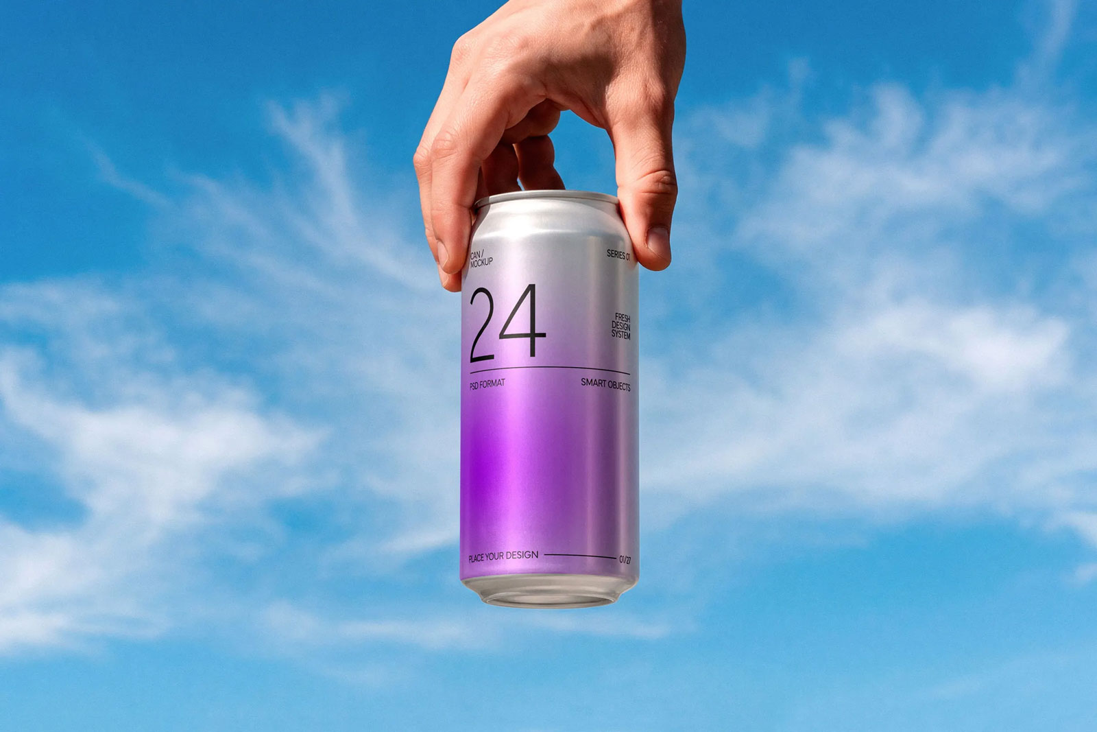 Free Slim Aluminum Can Mockup