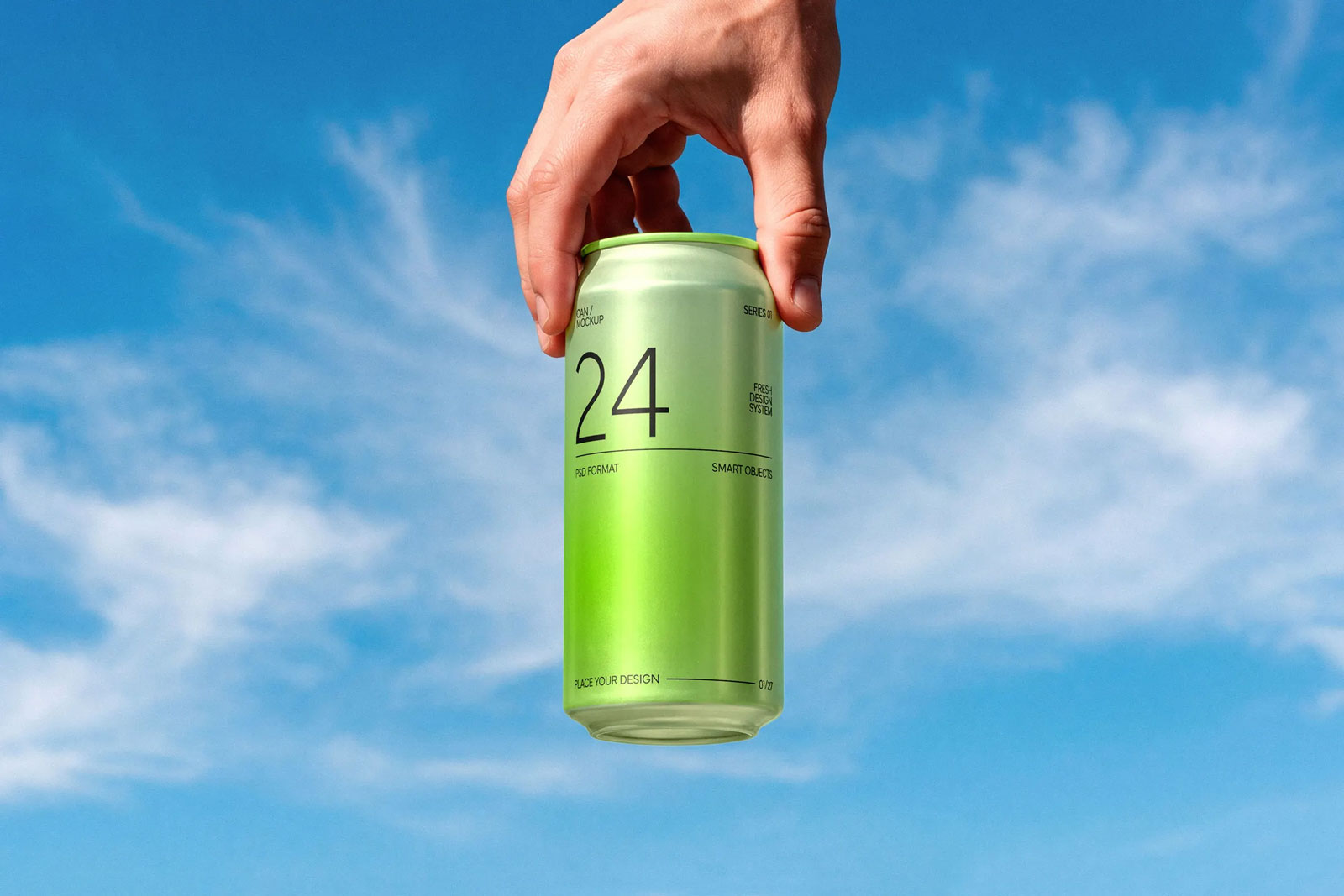 Free Slim Aluminum Can Mockup